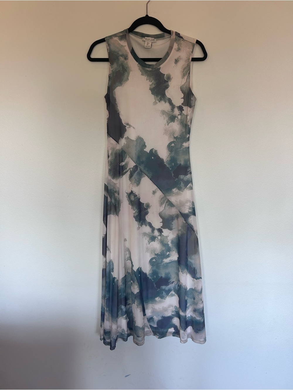 Rachel Zoe Cloud Wash Sleeveless Maxi Dress in Blue and White